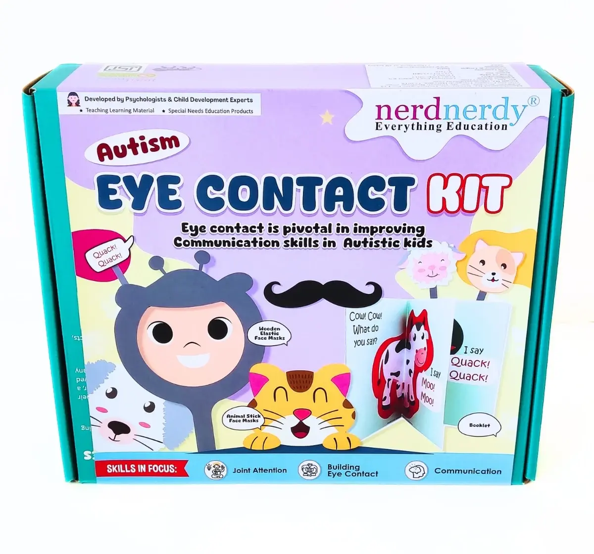 NerdNerdy Eye Contact Kit for Autistic, Enhance Social Skills for Autistic Children, Expert curated, used by parents and therapists