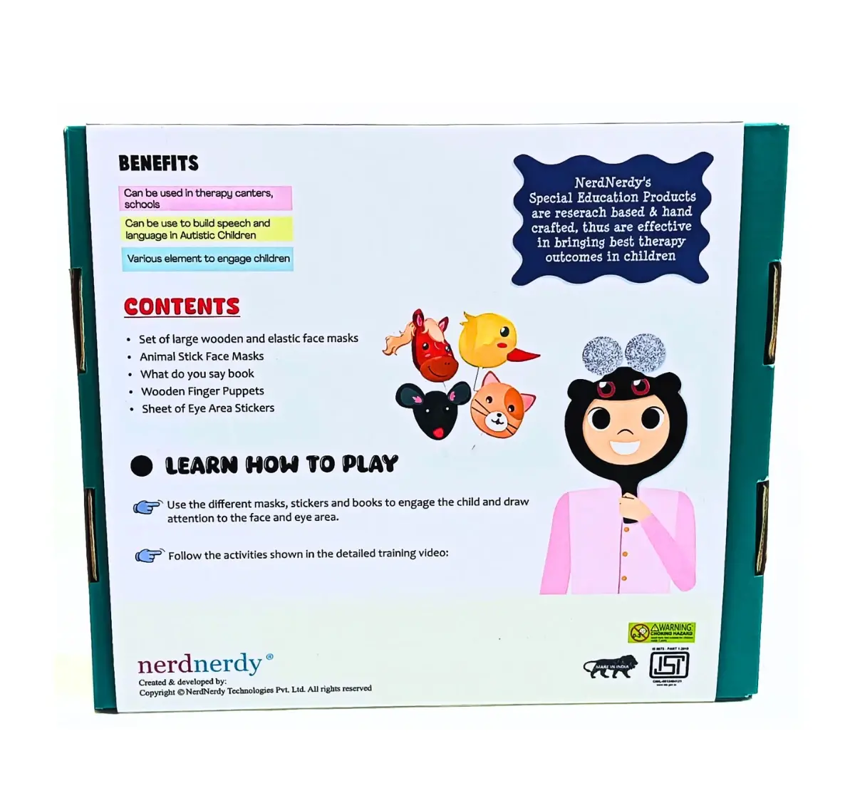 NerdNerdy Eye Contact Kit for Autistic, Enhance Social Skills for Autistic Children, Expert curated, used by parents and therapists