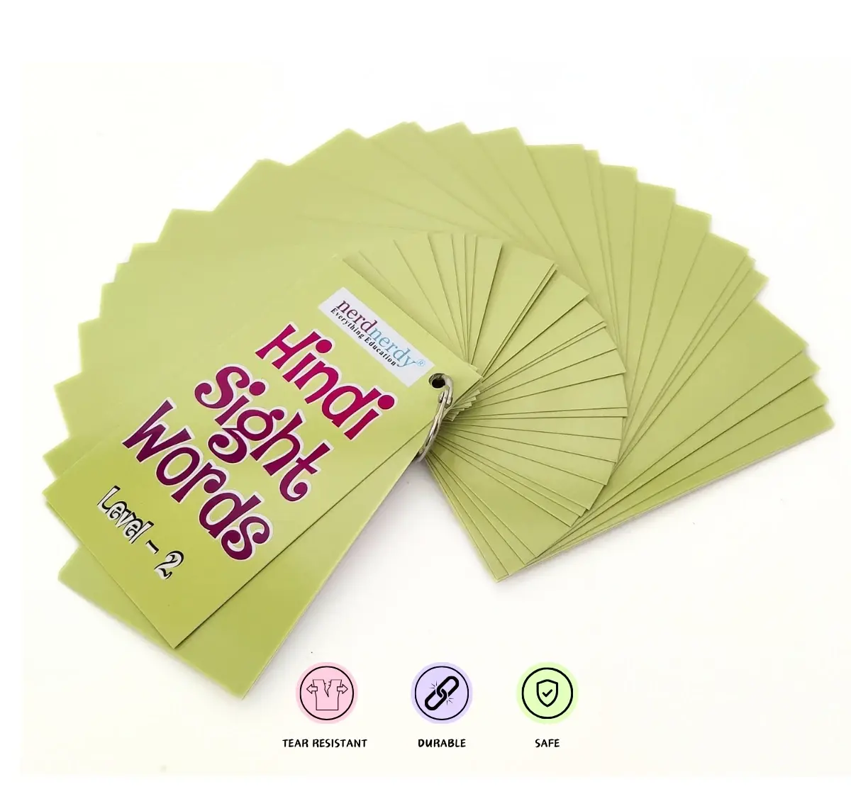 Nerdnerdy Hindi Sight Words Flash Cards Level-2