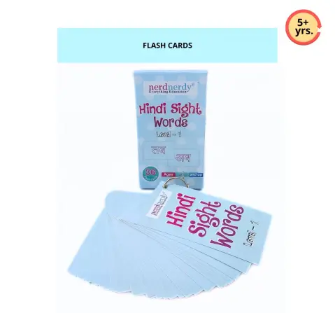 Nerdnerdy Hindi Sight Words Flash Cards Level-1