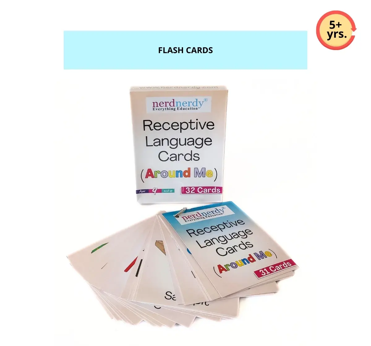 NerdNerdy Receptive Language Vocabulary Cards Level 2 -AROUND ME 3Y+