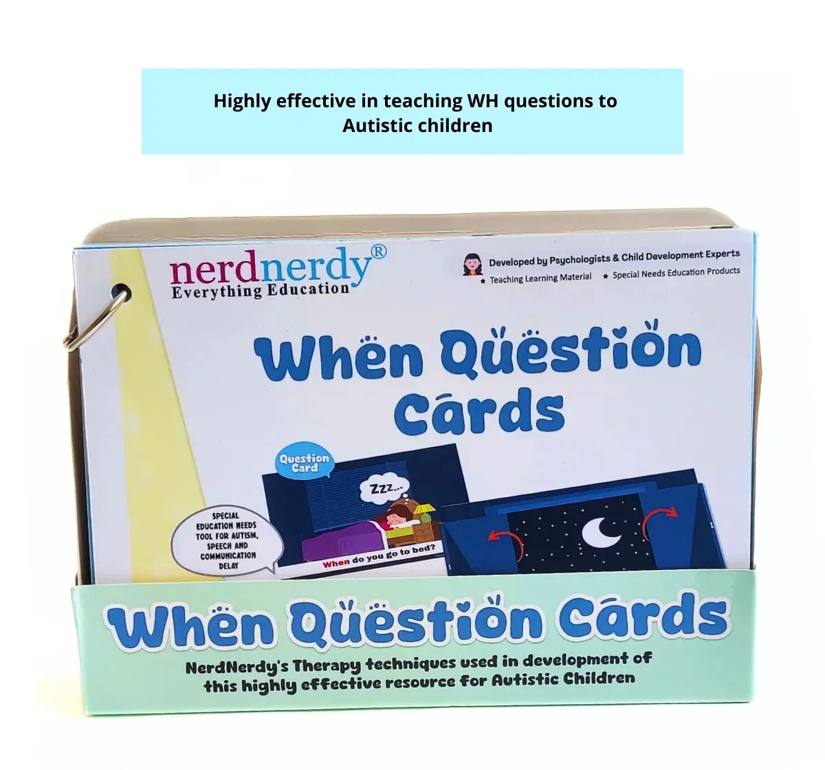 NerdNerdy When Questions, Interactive hands on cards for children with Autism Can be used for Speech Therapy, Occupational Therapy and ABA 