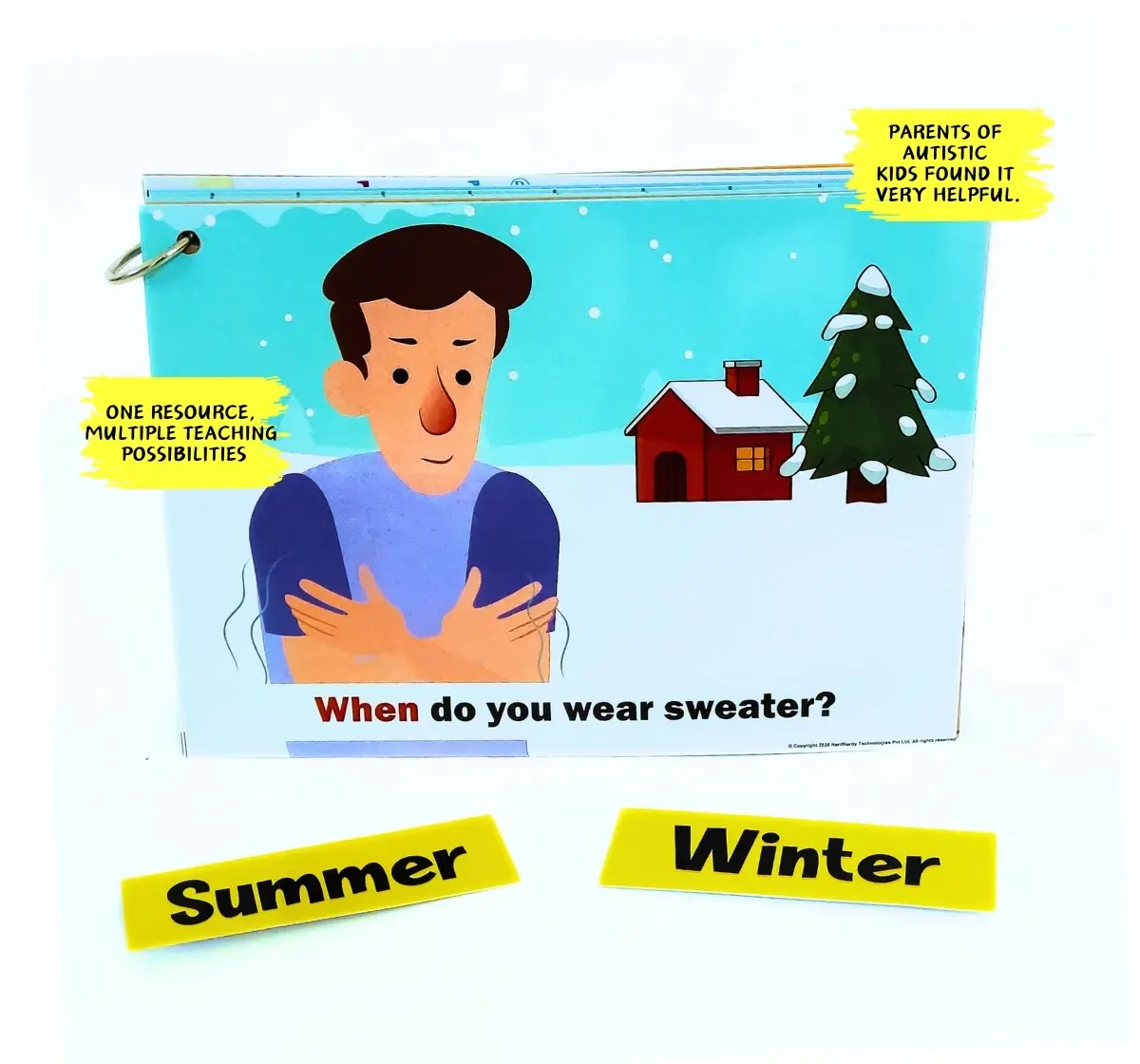 NerdNerdy When Questions, Interactive hands on cards for children with Autism Can be used for Speech Therapy, Occupational Therapy and ABA 