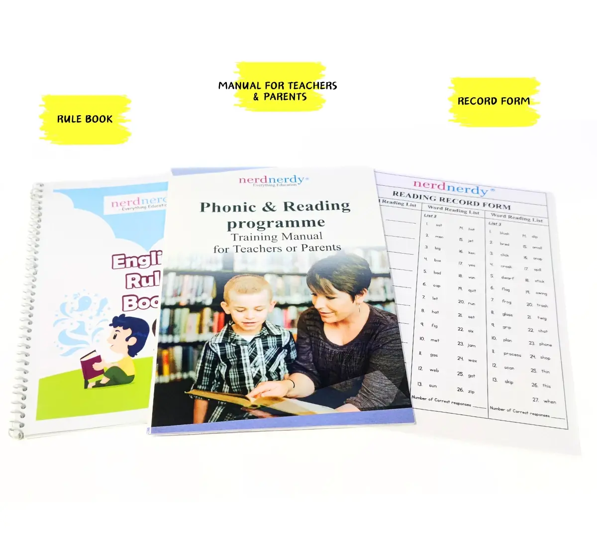 NerdNerdy's Reading Method Level 2, Phonic to Spellings, 4Y+, Research Backed Reading method