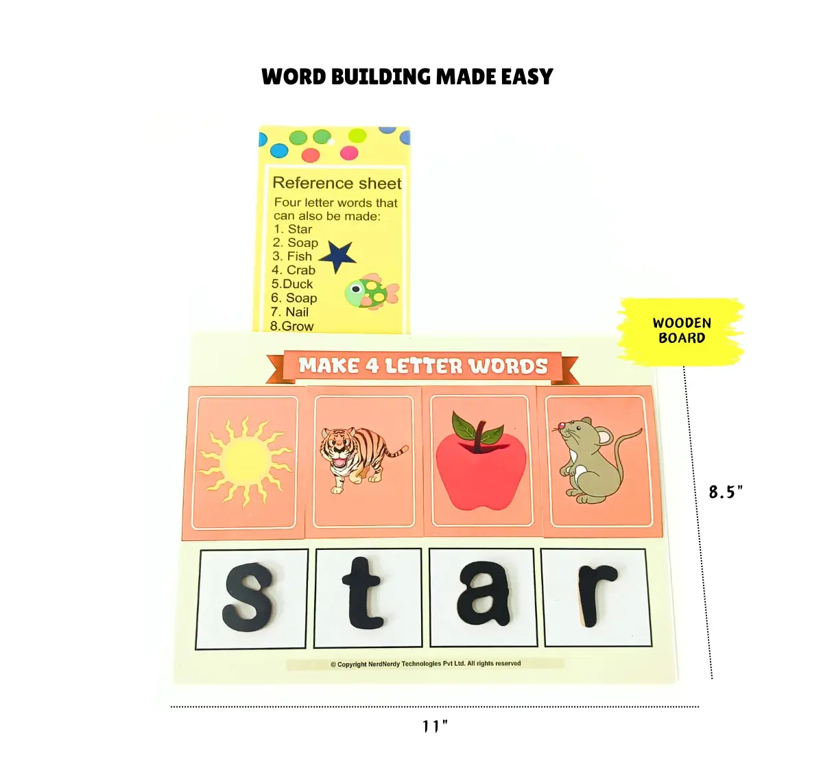 NerdNerdy's Reading Method Level 2, Phonic to Spellings, 4Y+, Research Backed Reading method