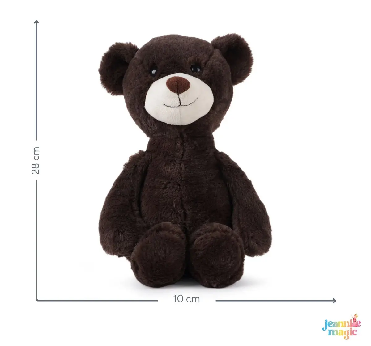 Jeannie Magic Choco Bear-Dark Brown Teddy Bear Soft and Cuddly Toy, 0M+