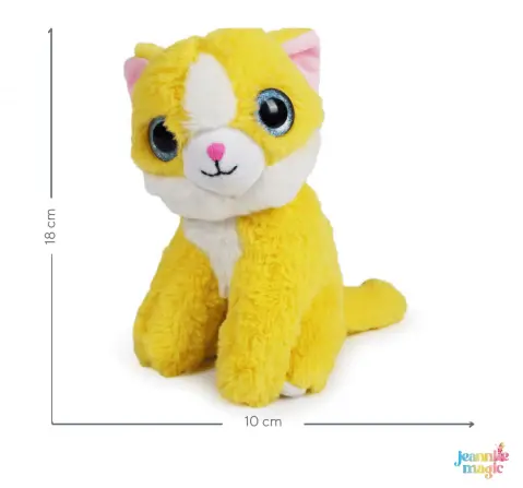 Jeannie Magic Sparkly Eyes Palm Pal Cat Soft Toy, 0M+