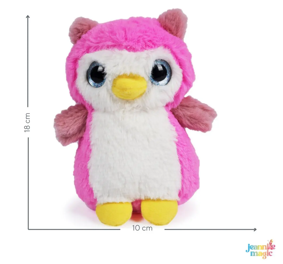 Jeannie Magic Sparkly Eyes Palm Pal Pink Penguin Soft Toy, 0M+