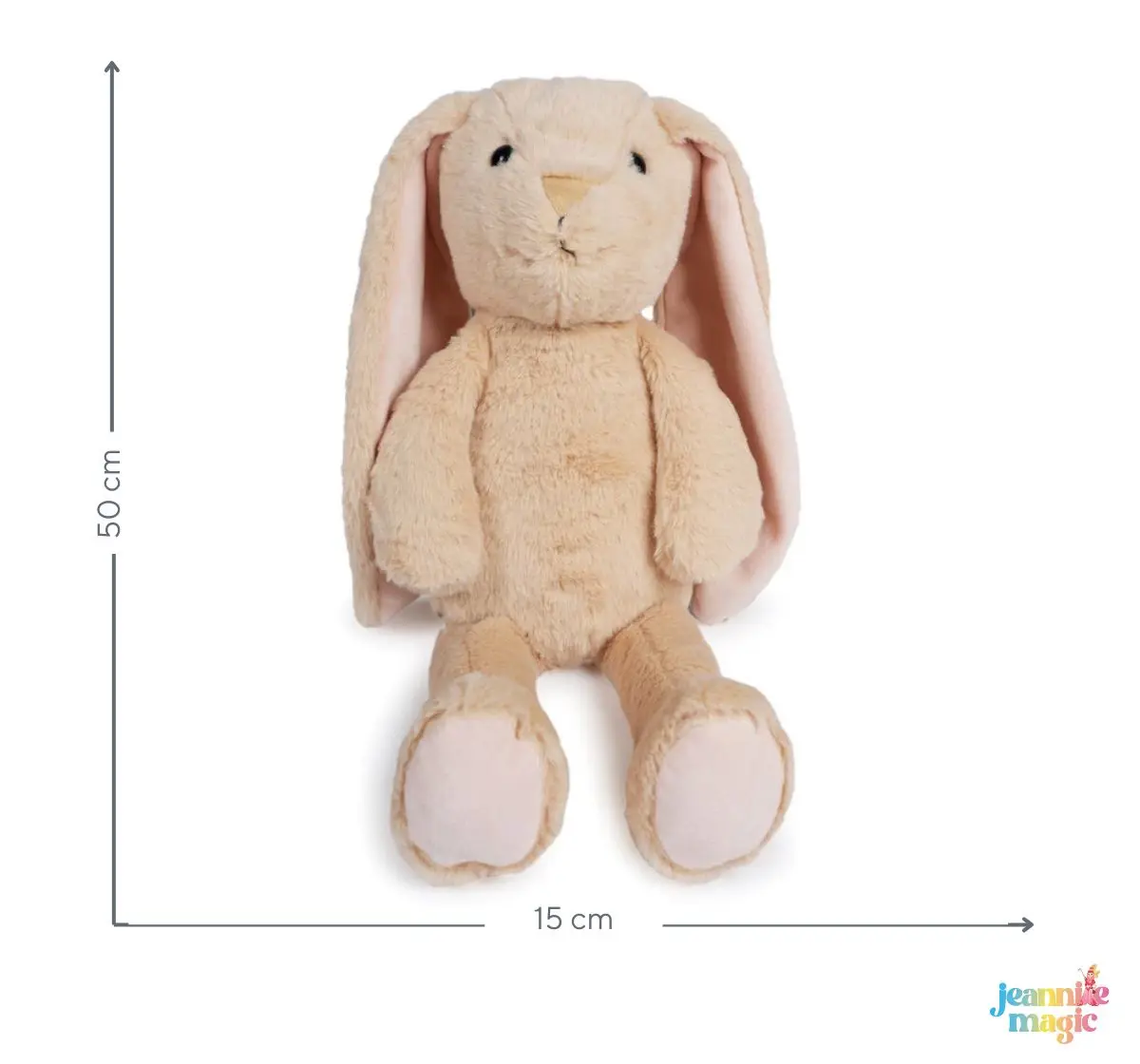 Jeannie Magic Flappy Ears Cute Bunny Beige Soft Toy, 0M+