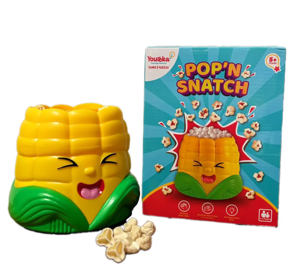 Youreka POP N Snatch Game, Popcorn Board Game, 5Y+