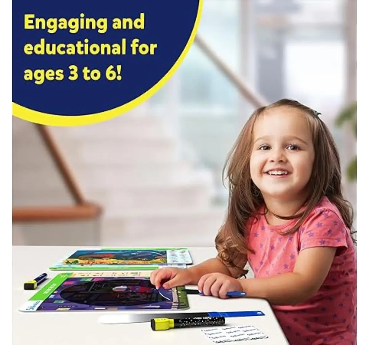 Skillmatics Search & Find Flashlight Magic, Reusable Activity Mats, 3Y+