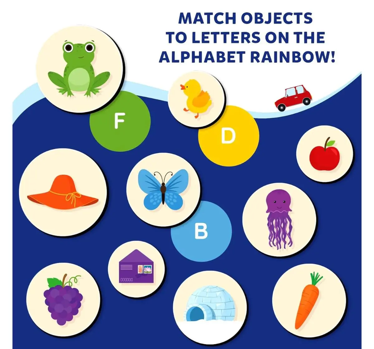 Skillmatics Alphabet Rainbow, Magnetic Matching Activity, 3Y+