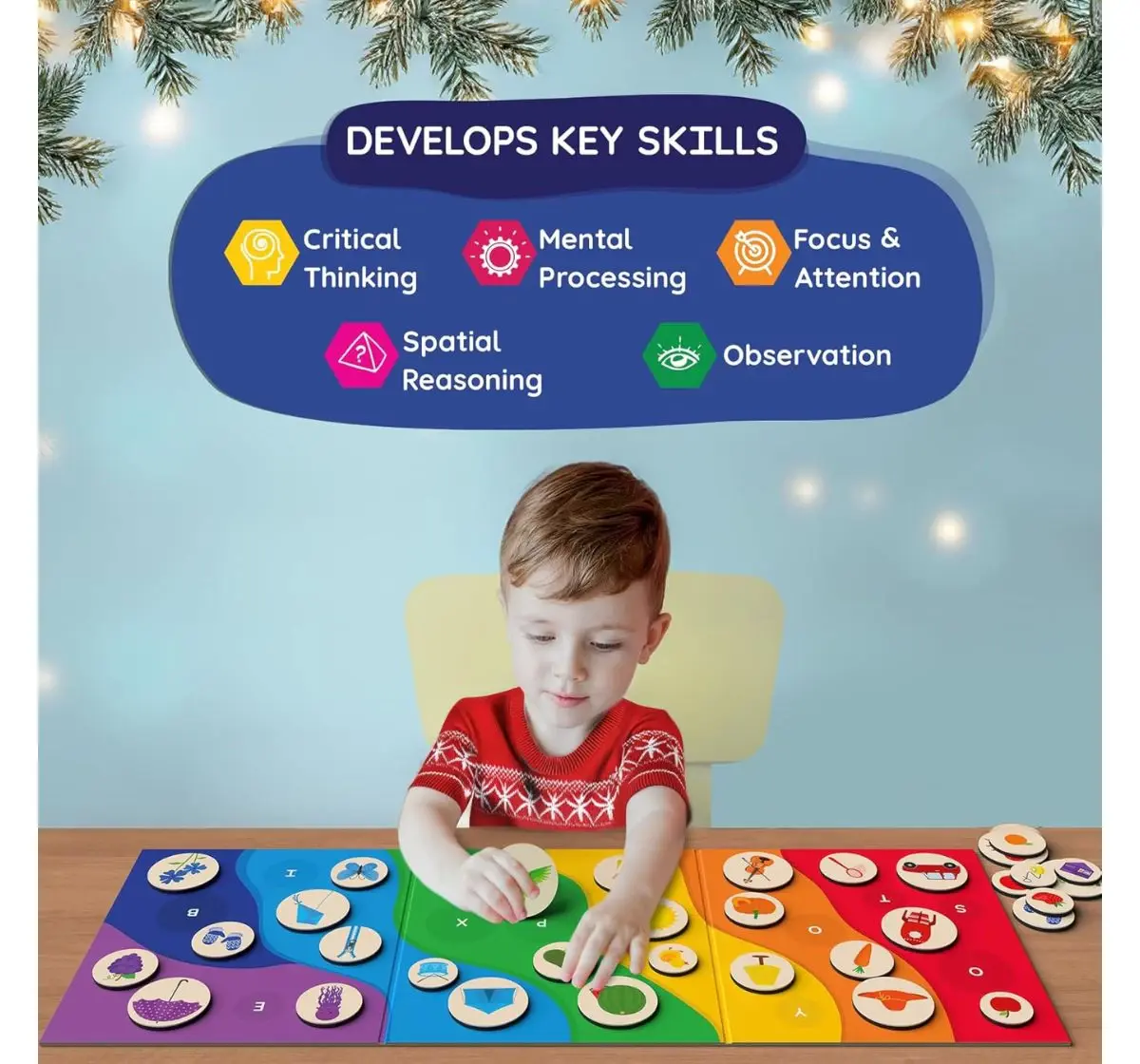 Skillmatics Alphabet Rainbow, Magnetic Matching Activity, 3Y+