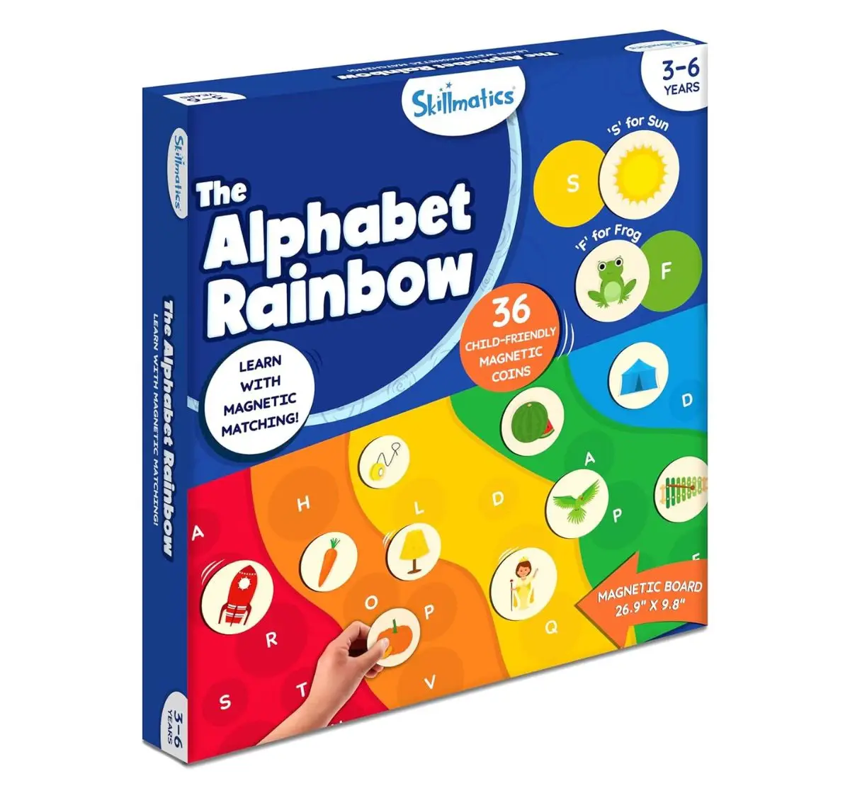 Skillmatics Alphabet Rainbow, Magnetic Matching Activity, 3Y+