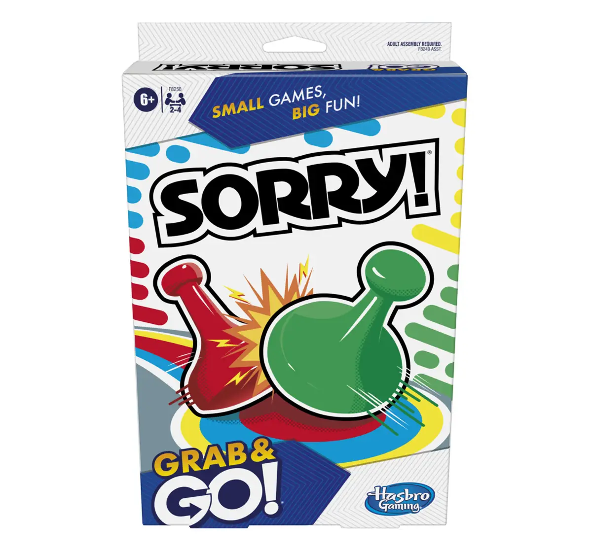 Hasbro Gaming Sorry! Grab and Go Travel Game, 6Y+, 2-4 Players