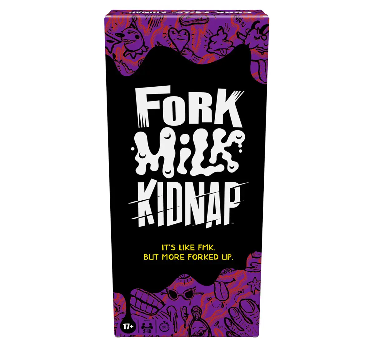 Hasbro Gaming Fork Milk Kidnap Game for Adults Only, 17Y+, 3 to 10 Players
