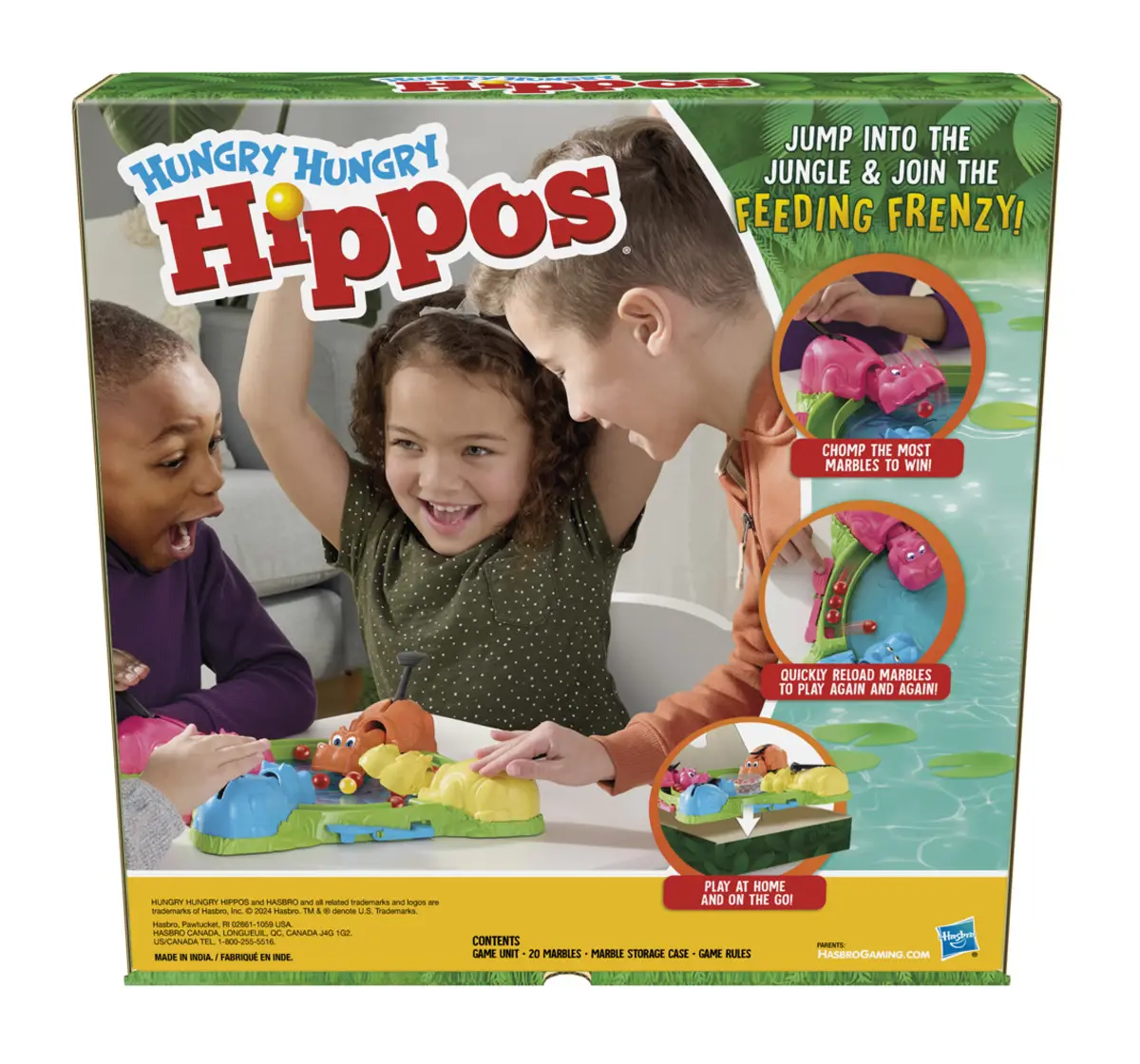 Hasbro Gaming Hungry Hippos Game, 4Y+, 2 to 4 Players