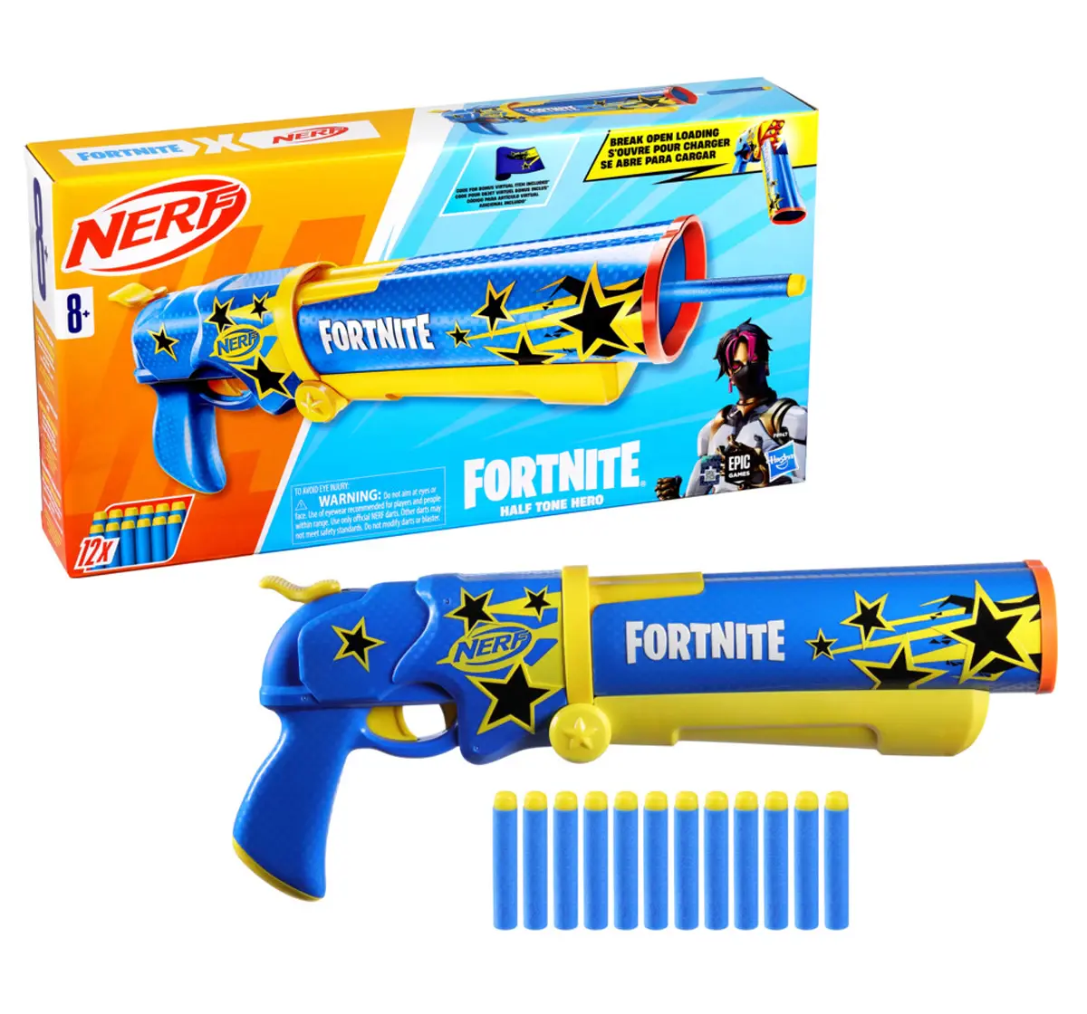 Nerf Fortnite Half Tone Hero Blaster, 8Y+