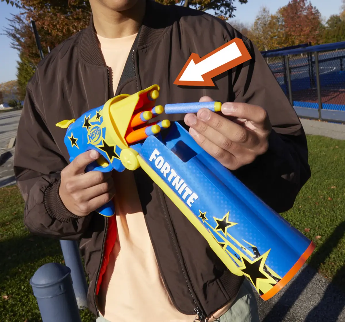 Nerf Fortnite Half Tone Hero Blaster, 8Y+