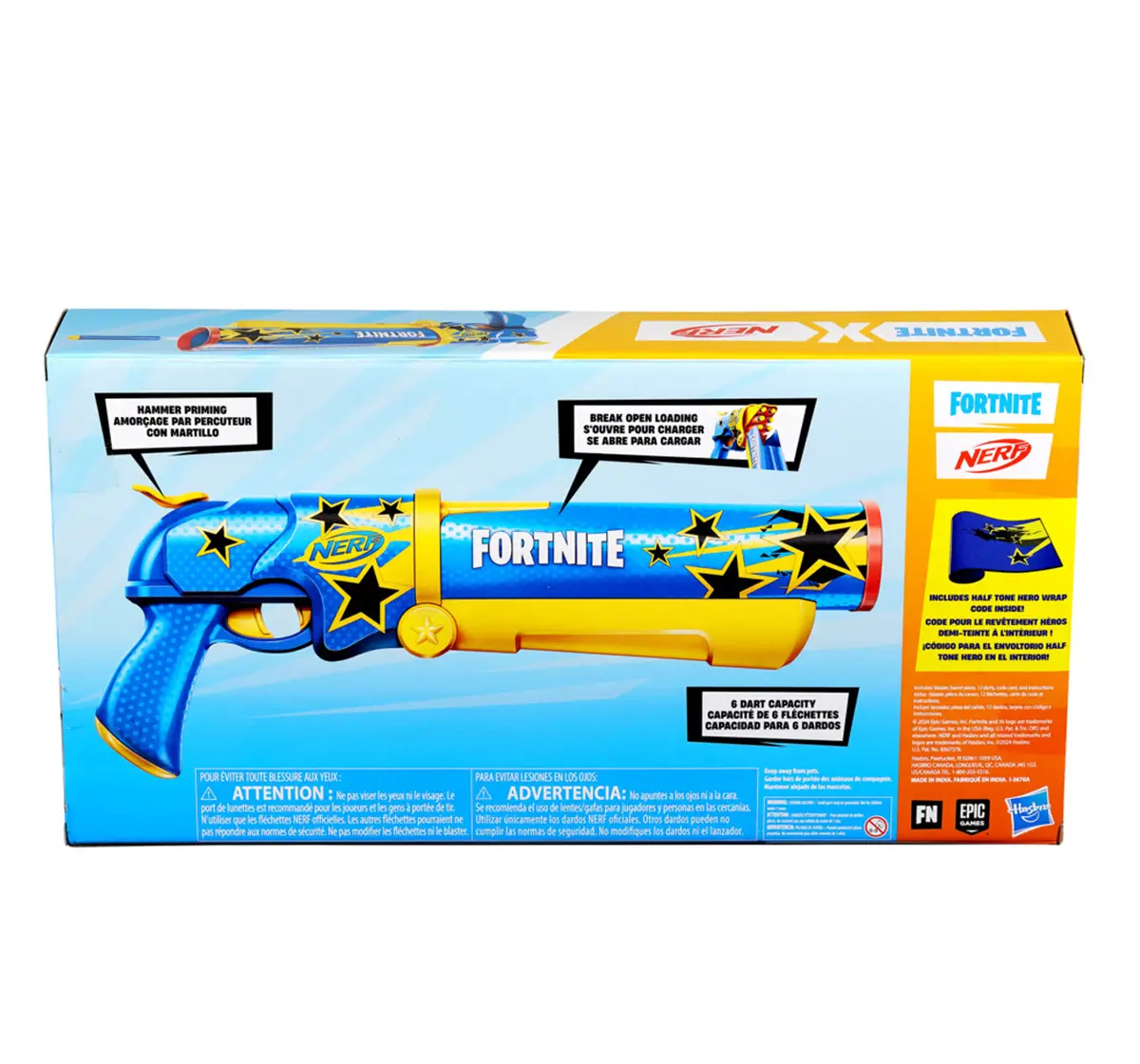 Nerf Fortnite Half Tone Hero Blaster, 8Y+