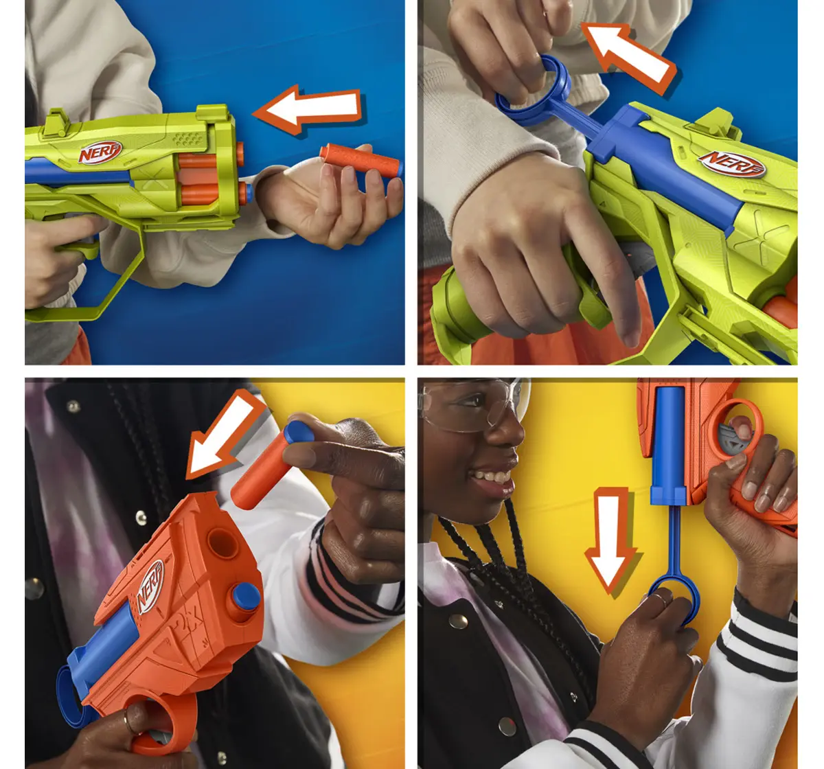 Nerf N Series Triple Action Pack, 3 Blasters, 12 Nerf N1 Darts, Compatible Only with Nerf N Series Blasters, 8Y+