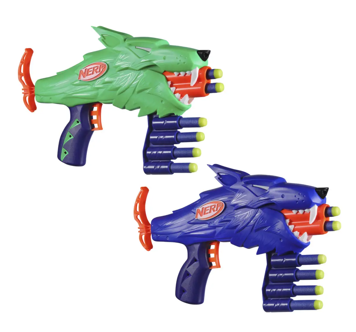 Nerf Wild Wolfpack, 2 Easy Play Nerf Blasters, 6Y+