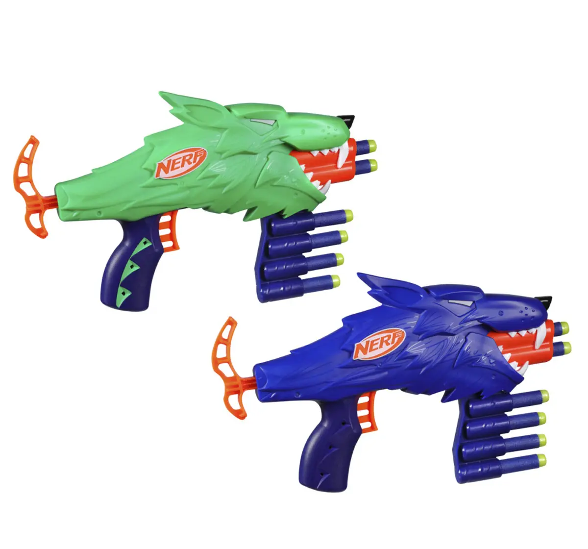 Nerf Wild Wolfpack, 2 Easy Play Nerf Blasters, 6Y+