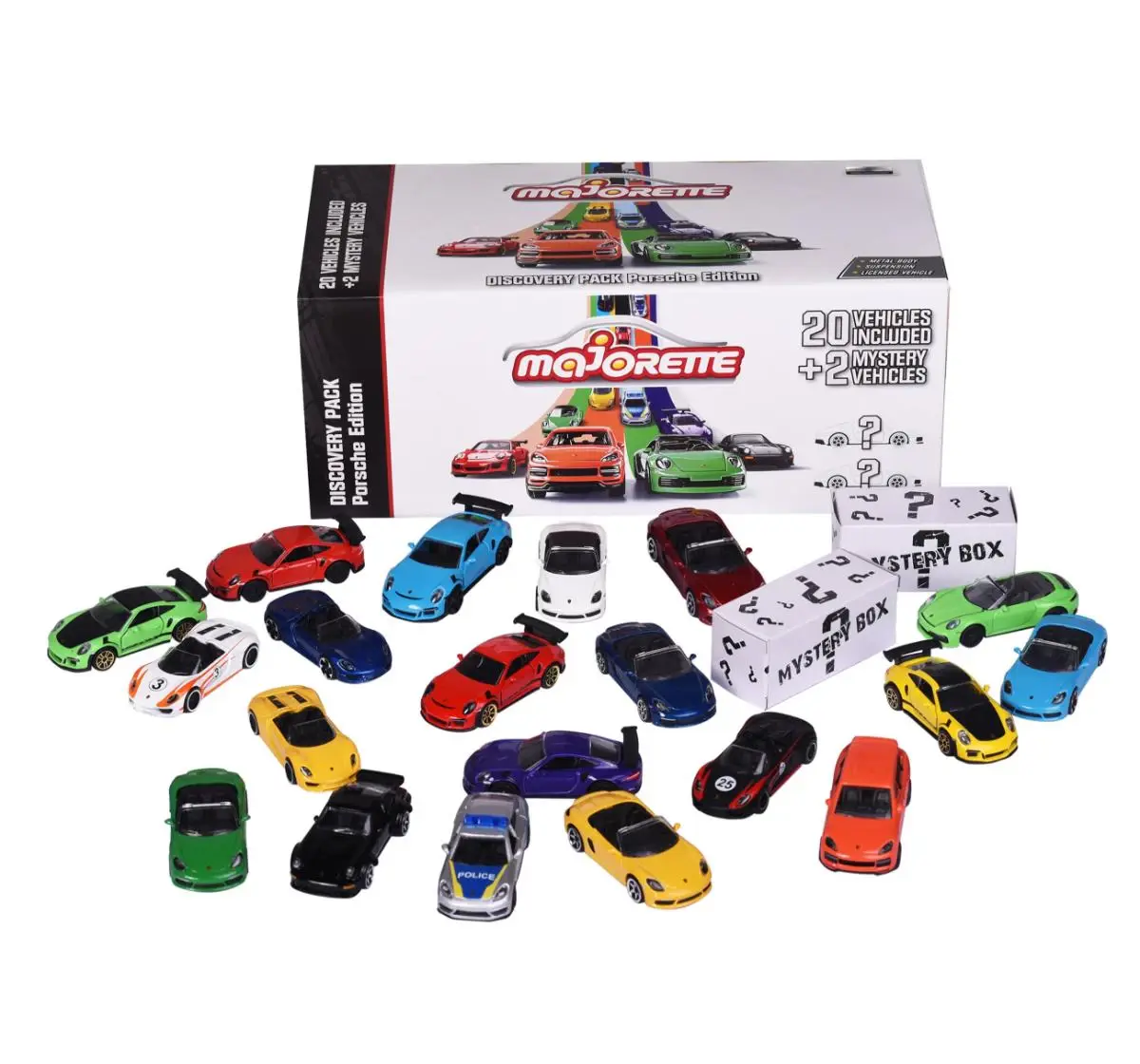 Majorette 1:64 Diecast Porsche Discovery 202 Pack Licensed Collectible Car Set, 3 Years+