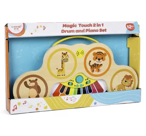 Shooting Star Magic Touch 2 in 1 Drum & Piano Set for Kids 12M+