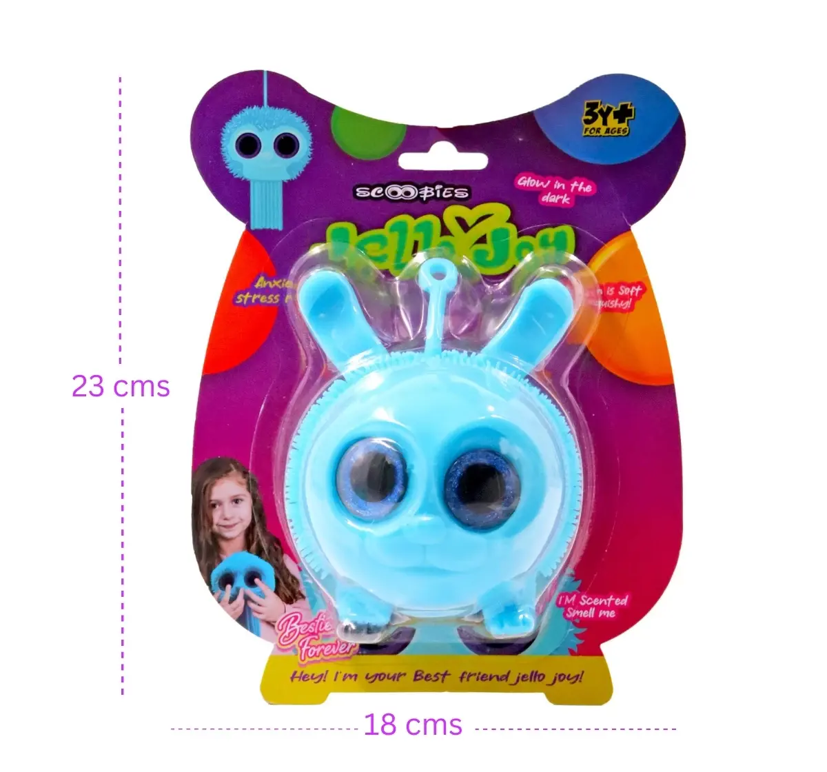 Scoobies Jello Joy Glow In The Dark Squishy, 3Y+, Blue