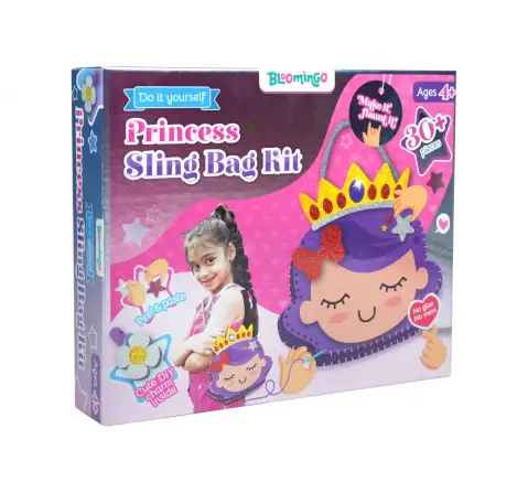 Bloomingo Diy Princess Sling Bag Kit, Art & Craft Kit, 4Y+