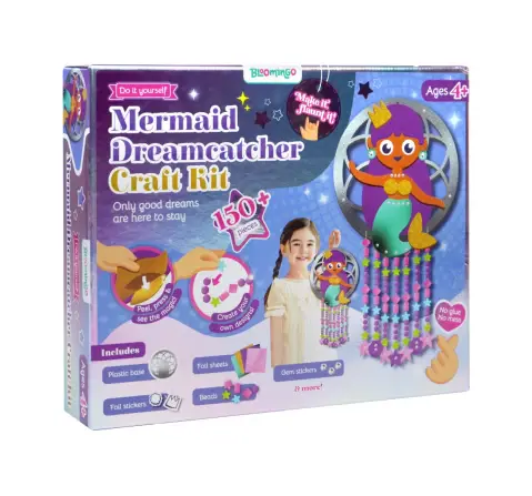 Bloomingo Diy Mermaid Dreamcatcher Art & Craft Kit, 4Y+