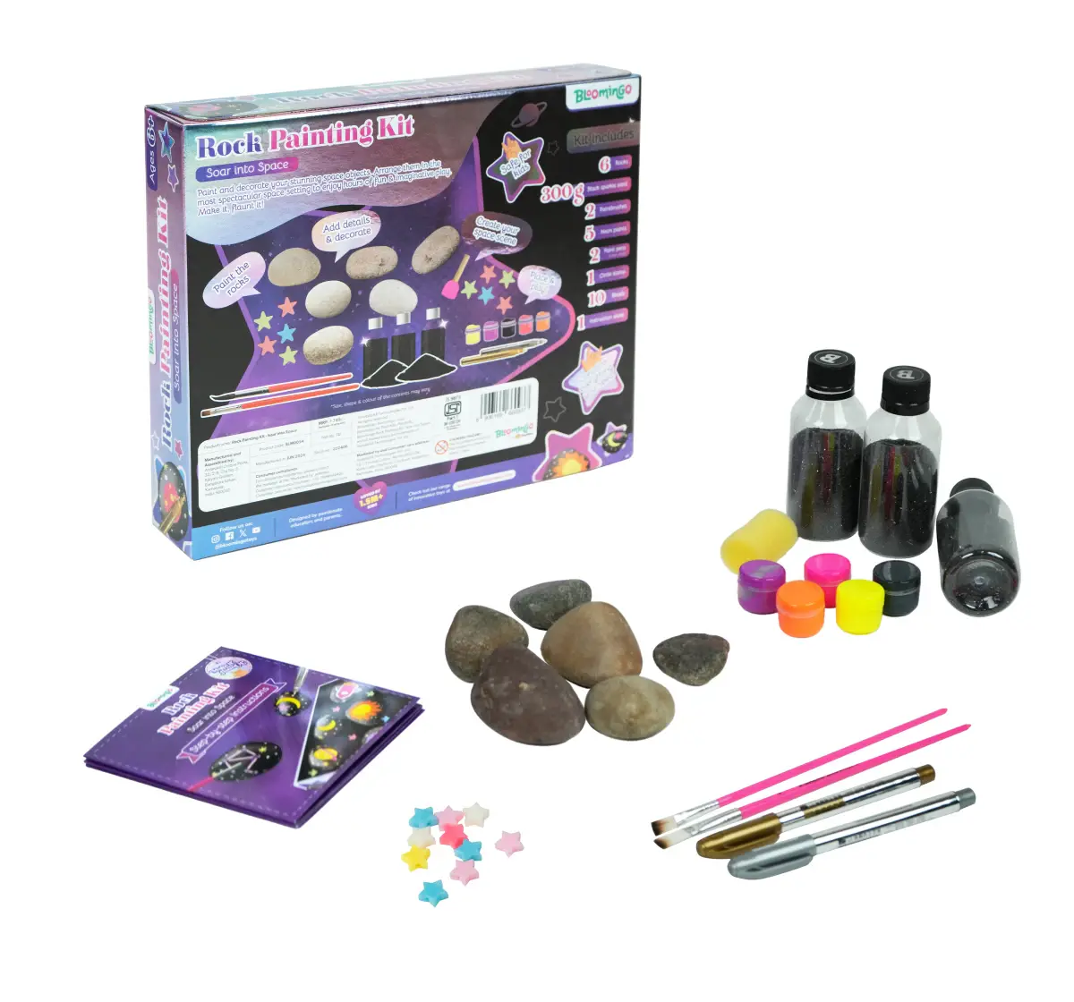 Bloomingo Rock Painting Kit - Soar Into Space, Art & Craft Kit, 6Y+ 