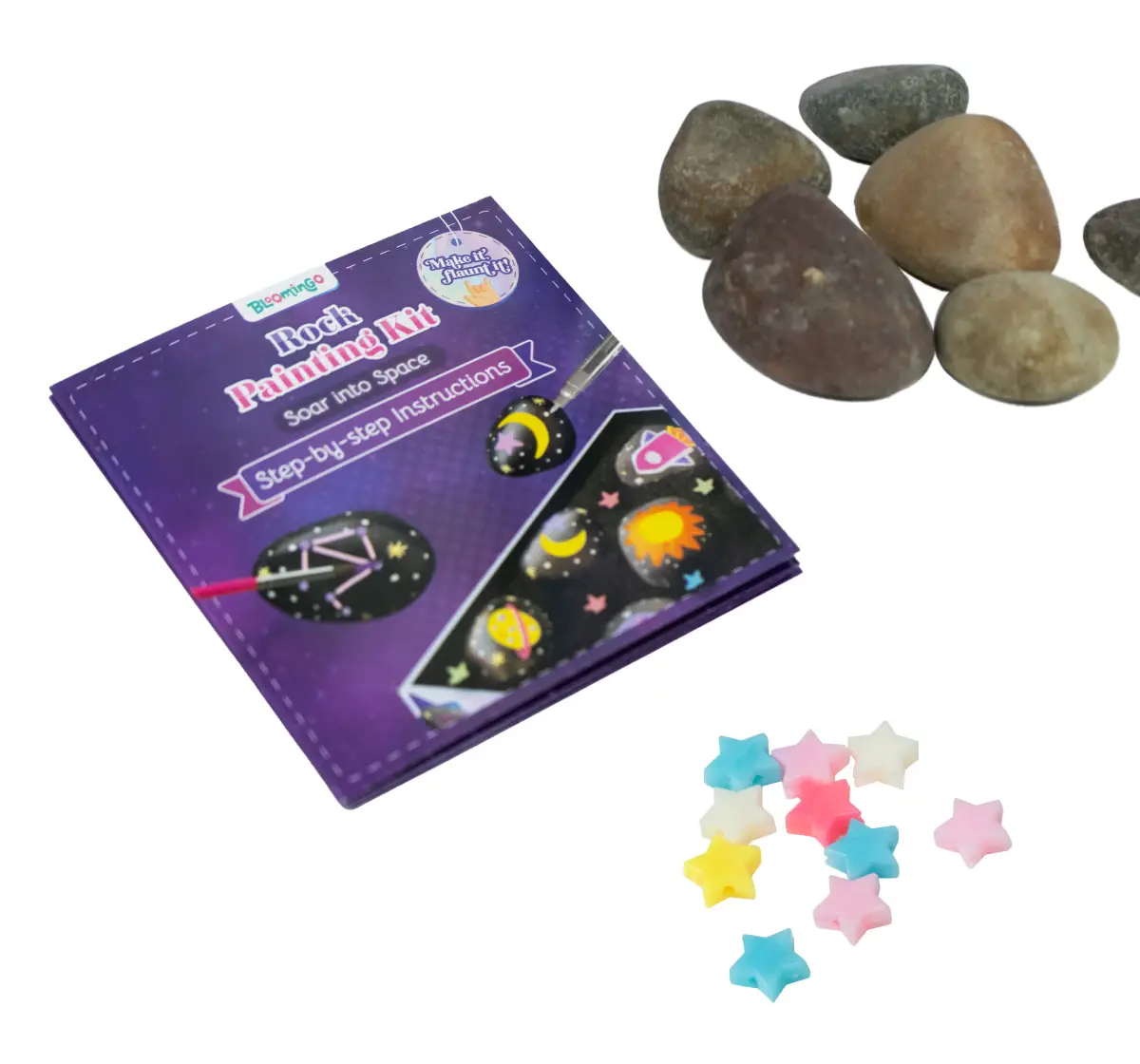 Bloomingo Rock Painting Kit - Soar Into Space, Art & Craft Kit, 6Y+ 