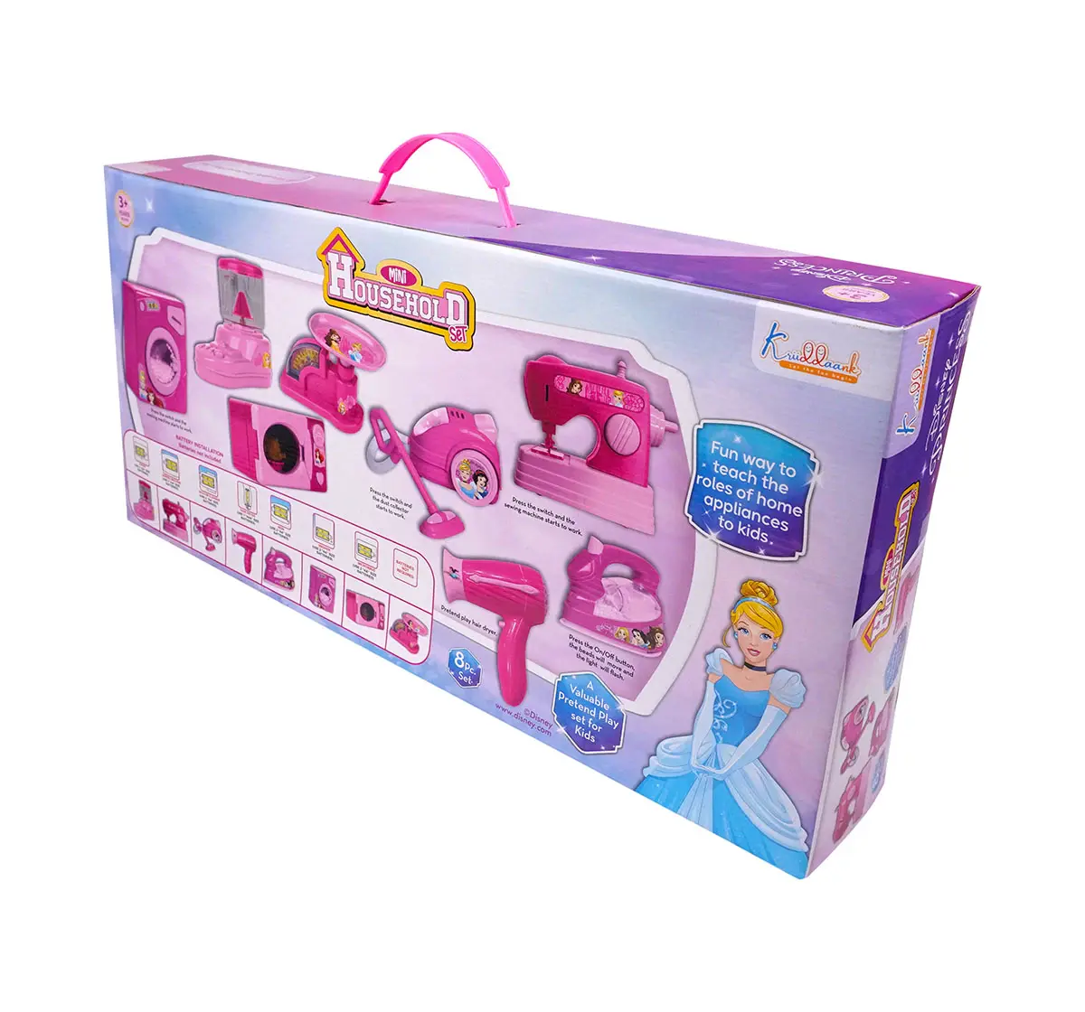 Kriiddaank Mini Household 8 Pcs Disney Princess, 3Y+