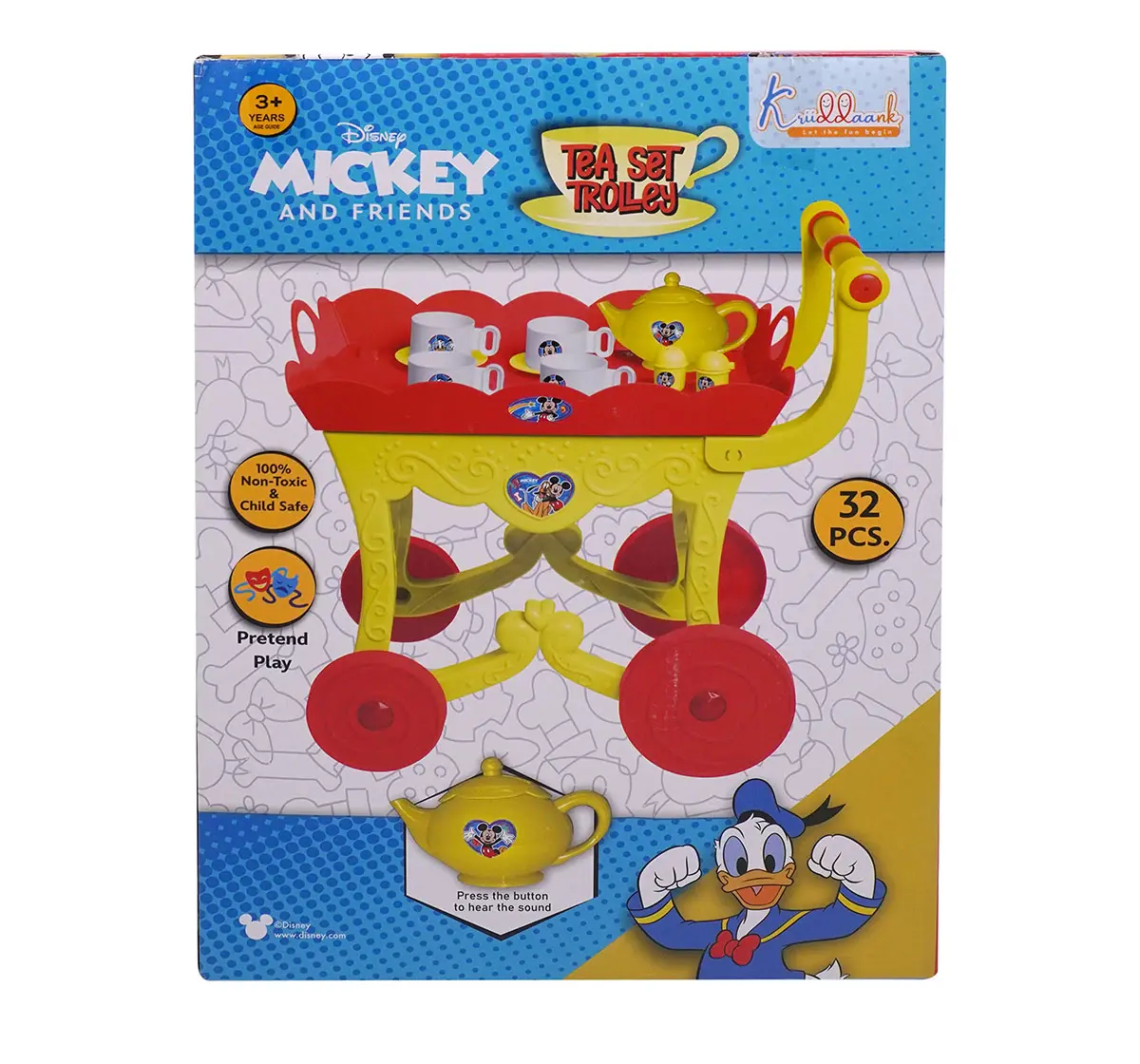 Kriiddaank Tea Trolley Set 32Pieces Mickey Mouse, 3Y+