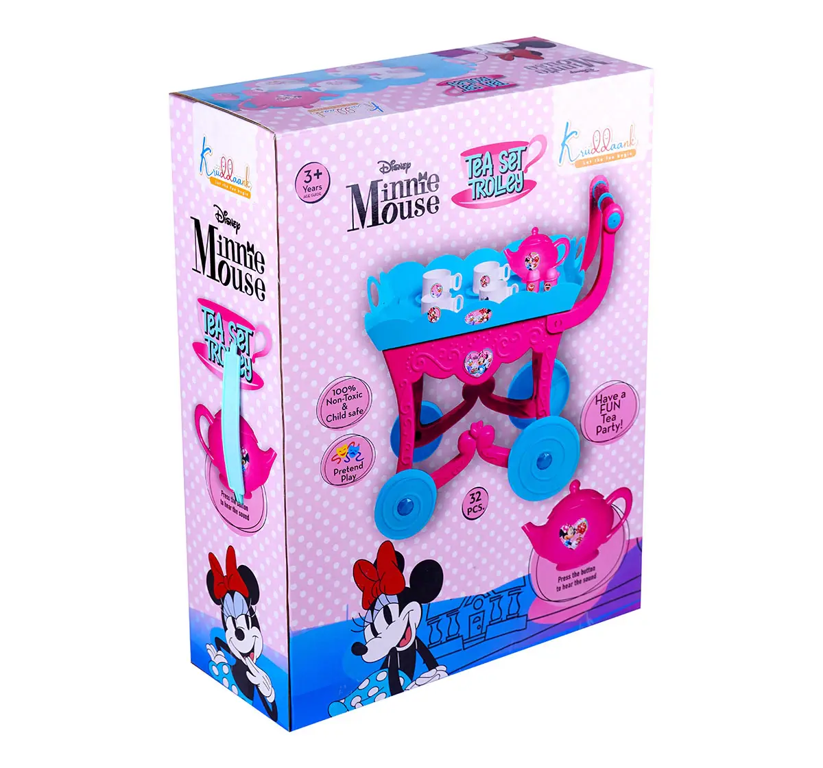 Kriiddaank Tea Trolley Set 32Pieces Minnie Mouse, 3Y+