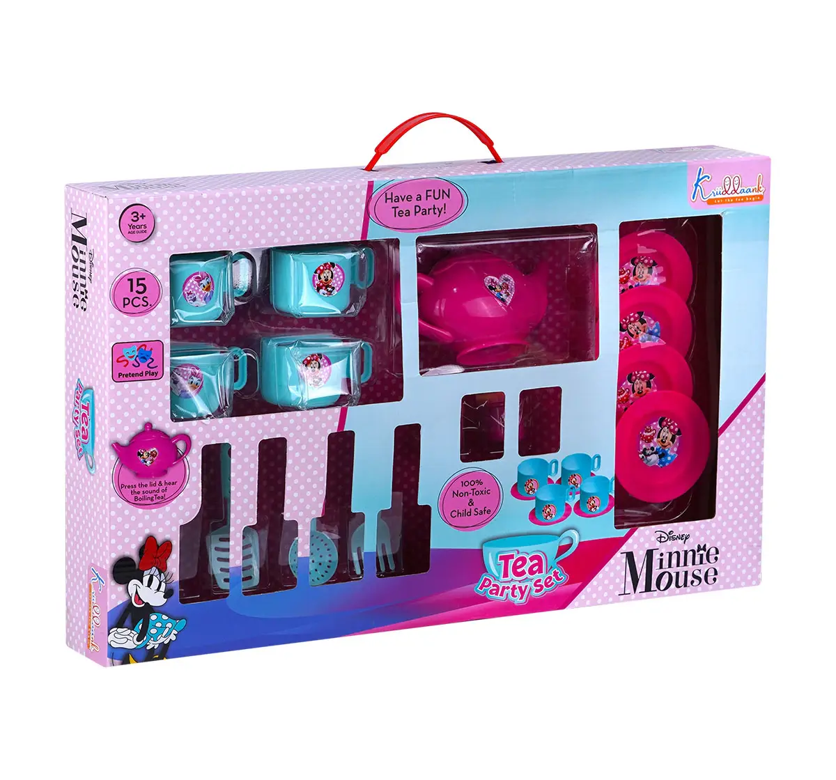 Kriiddaank Tea Party Set 15Pieces Minnie Mouse, 3Y+