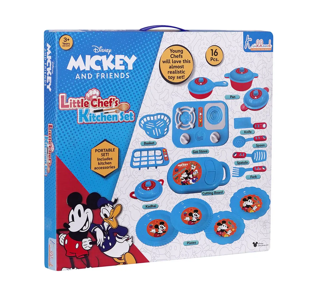 Kriiddaank Little Chef Kitchen Set Mickey Mouse, 3Y+