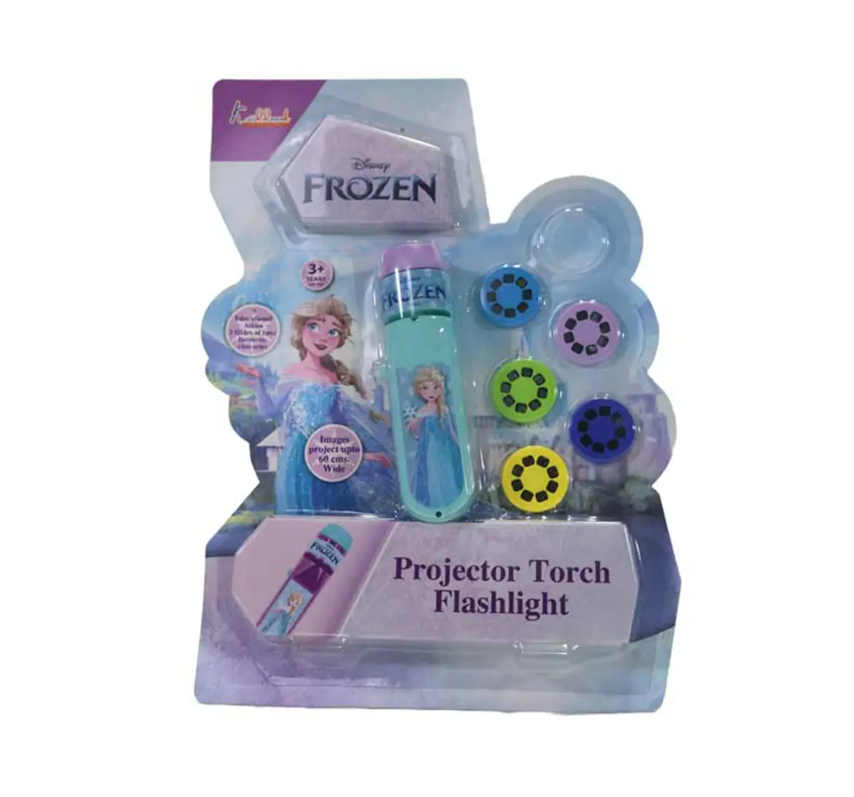Kriiddaank Frozen Projector Flashlight Torch, Fun Learning Projector Torch 3Y+, 6 Slides and 24 Pattern, Multicolour