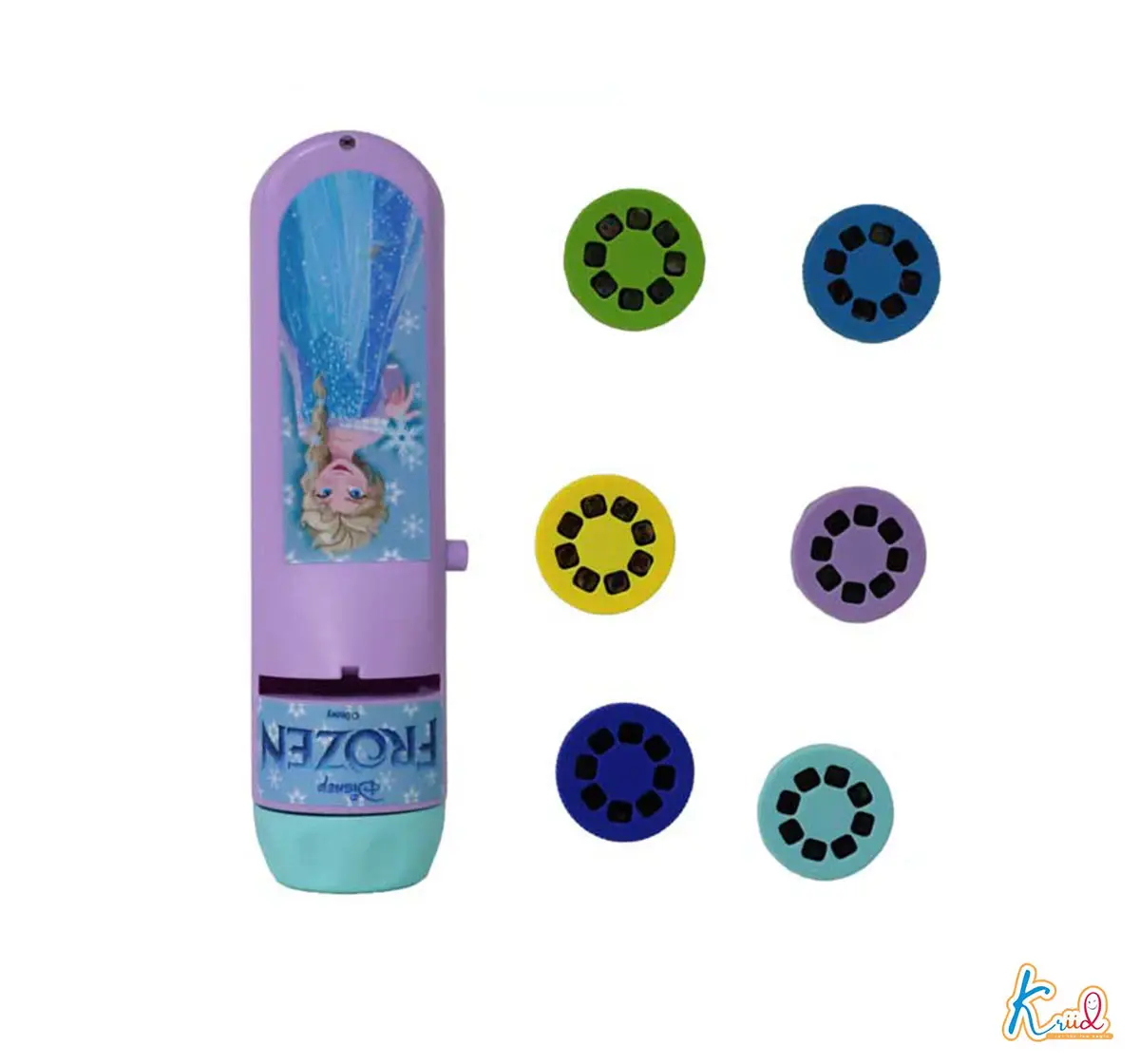 Kriiddaank Frozen Projector Flashlight Torch, Fun Learning Projector Torch 3Y+, 6 Slides and 24 Pattern, Multicolour