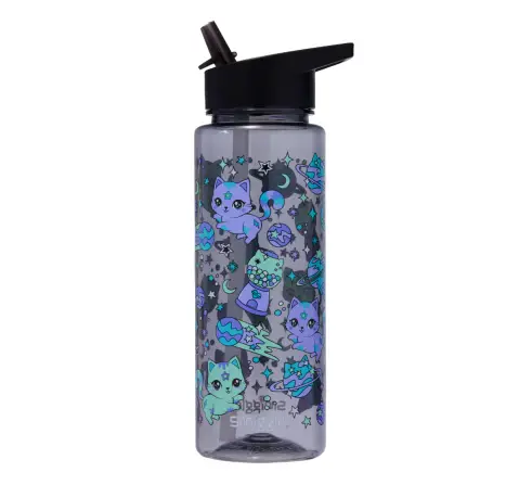 Smiggle Rush Collection Spout Water Bottle 750 ml For Kids Age 3Y+, Black