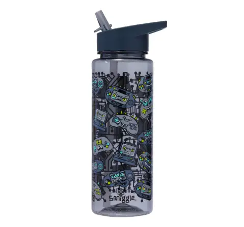 Smiggle Rush Collection Spout Water Bottle 750 ml For Kids Age 3Y+, Grey