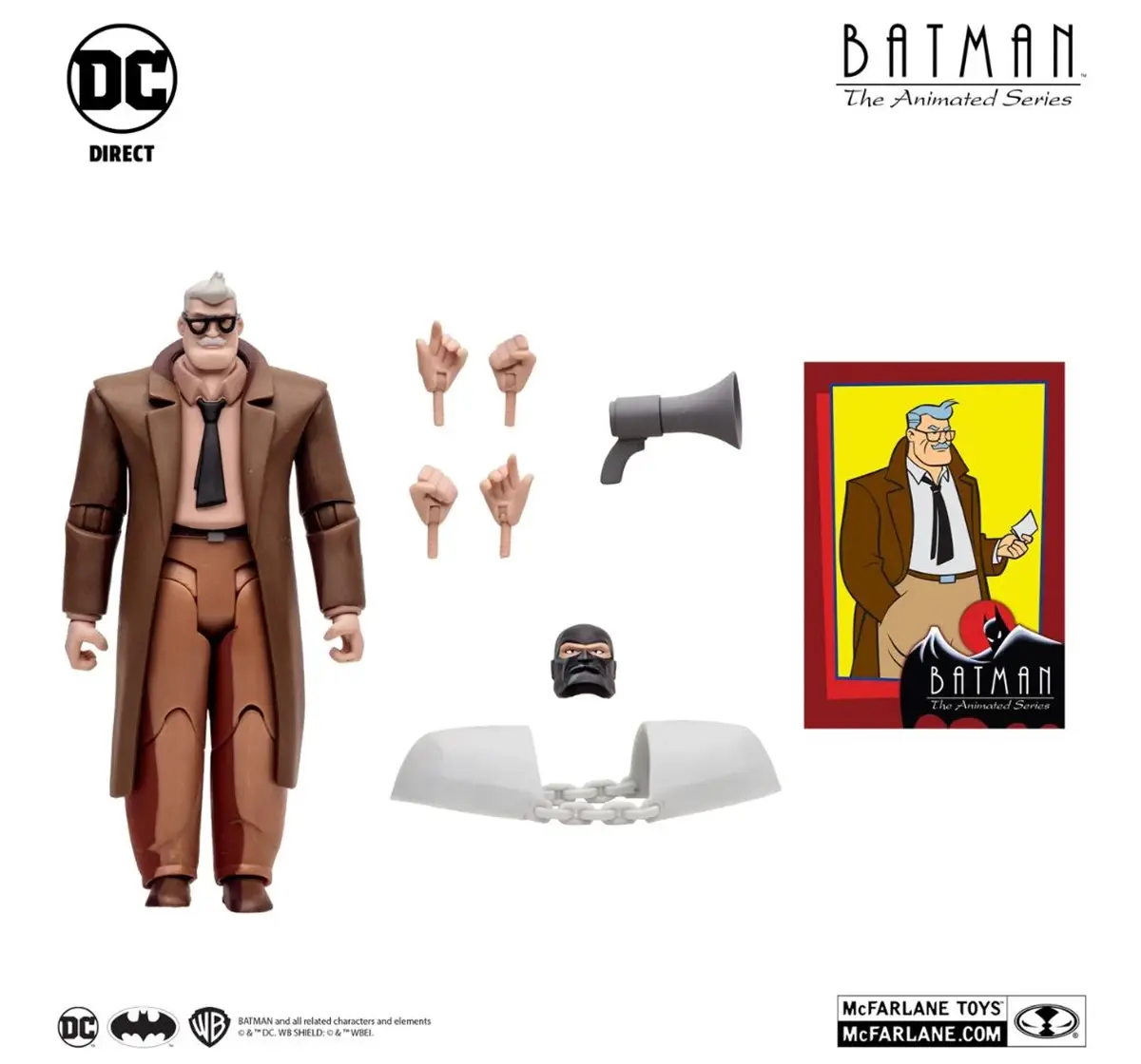 McFarlane Toys DC Comics Batman Animated Series - Commissioner Gordon Figure, 15Y+