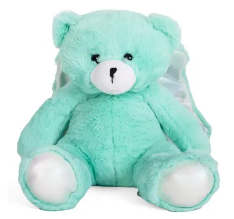 Fuzzbuzz Angel Bear 28cm Soft Toy, Cuddly Teddy Bear Plush Toy, Blue