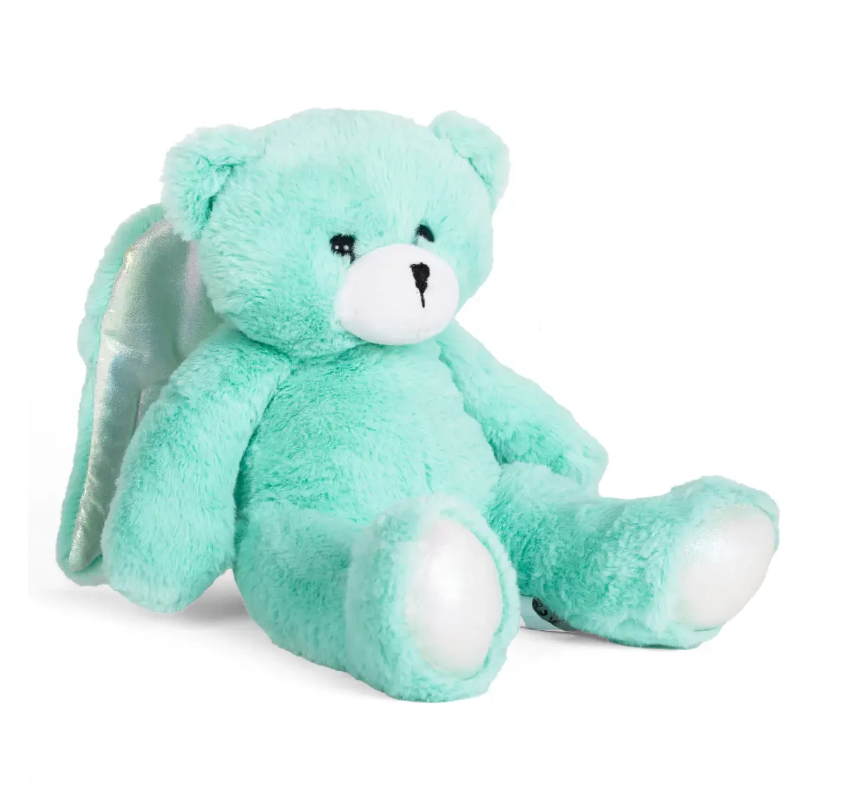 Fuzzbuzz Angel Bear 28cm Soft Toy, Cuddly Teddy Bear Plush Toy, Blue