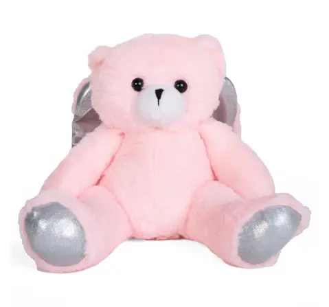 Fuzzbuzz Angel Bear 28cm Soft Toy, Cuddly Teddy Bear Plush Toy, Pink