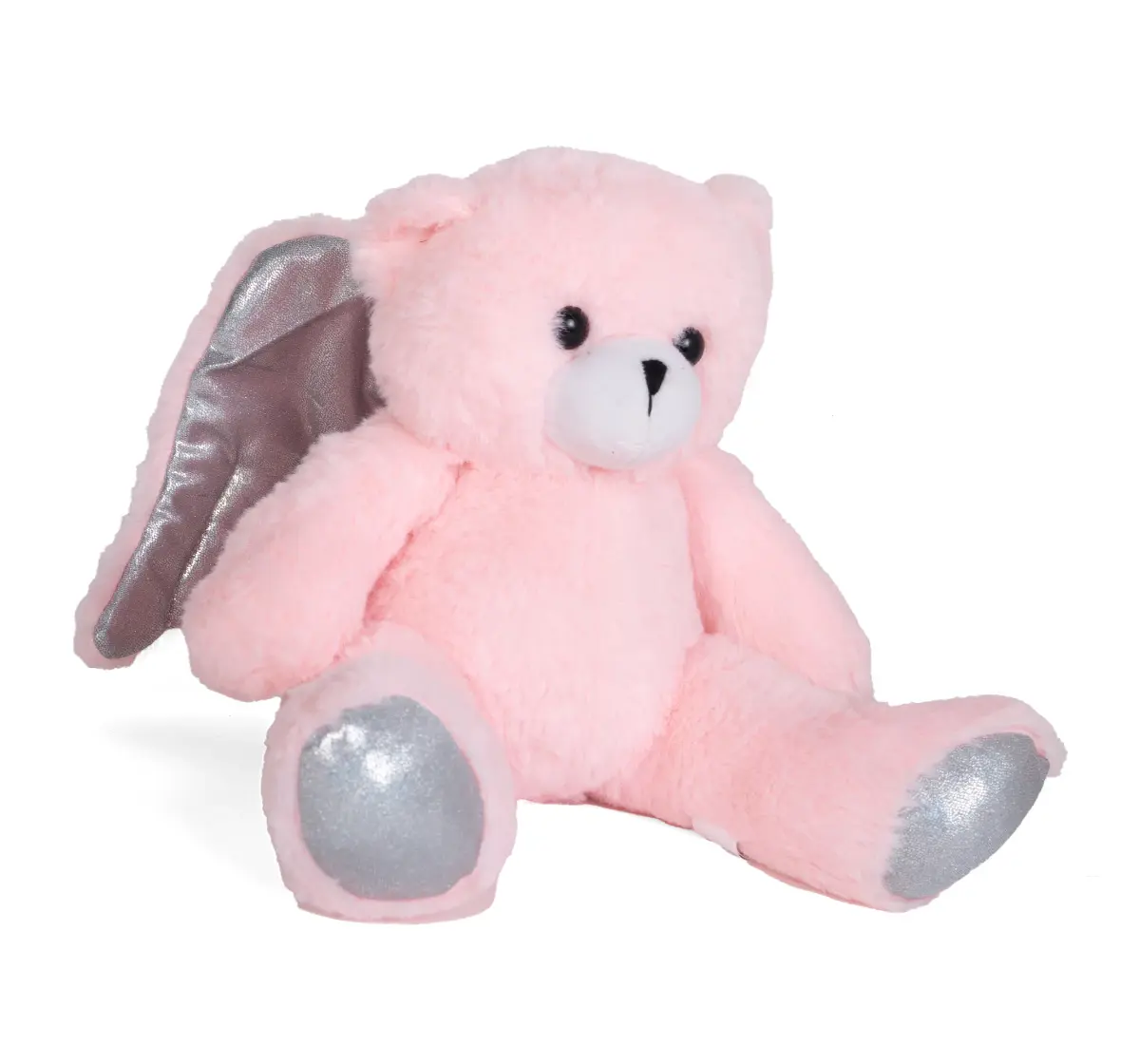 Fuzzbuzz Angel Bear 28cm Soft Toy, Cuddly Teddy Bear Plush Toy, Pink