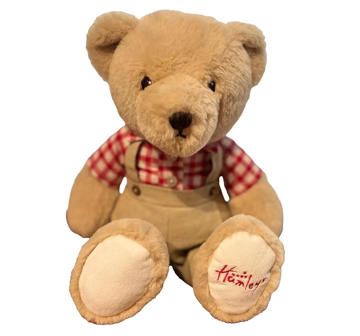 Hamleys 35cm Brit Boy Teddy Bear, Cute Cuddly Soft Toy, Valentine Special Bear, Beige, 3Y+