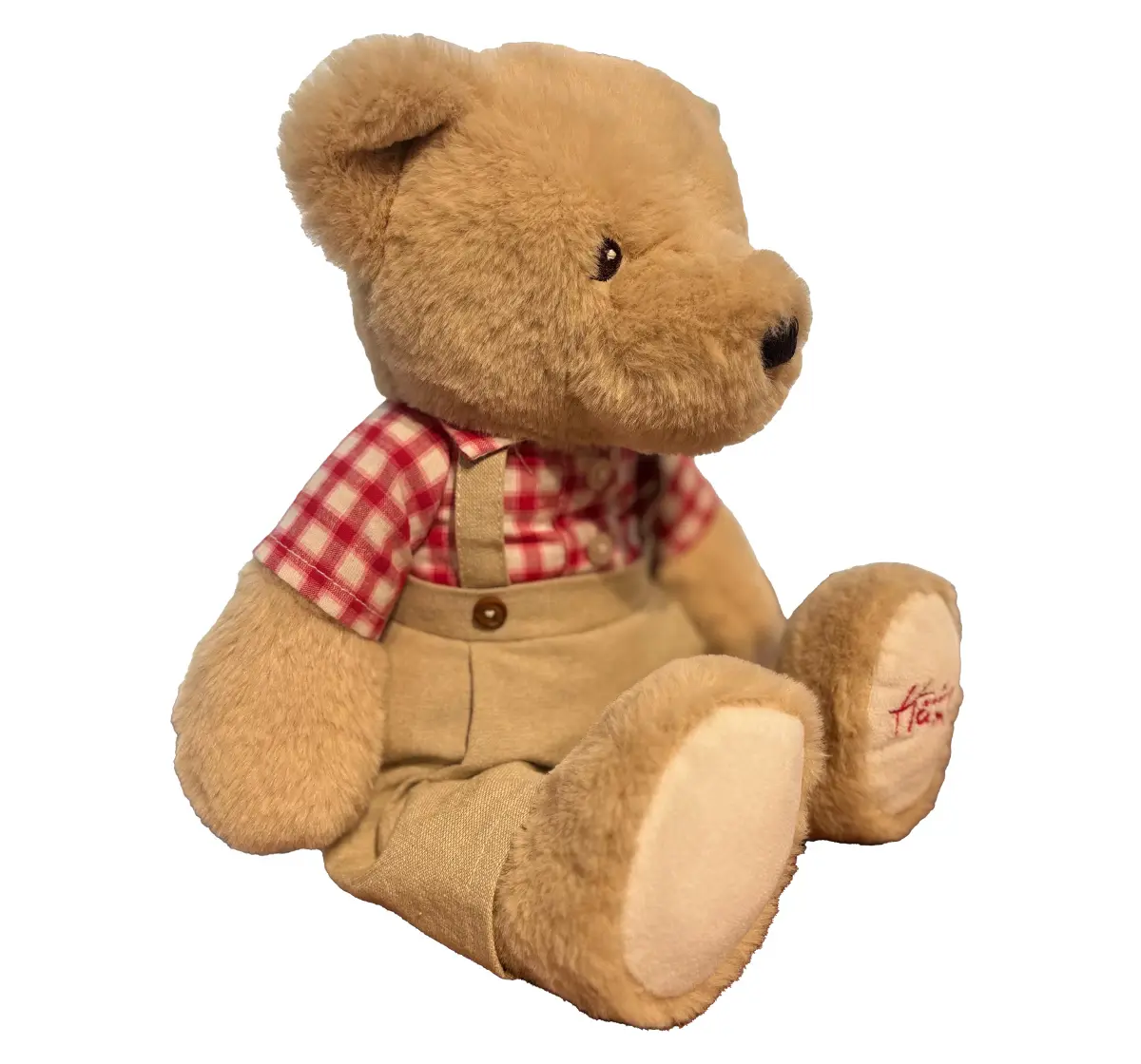 Hamleys 35cm Brit Boy Teddy Bear, Cute Cuddly Soft Toy, Valentine Special Bear, Beige, 3Y+